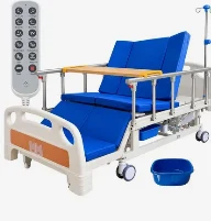 Cama hospitalaria eléctrica de 6 funciones con cómodo