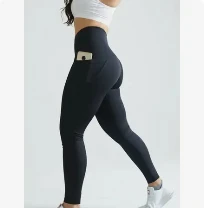 Leggins deportivos de licra para dama, con bolsa para celular